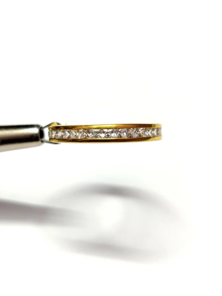 Silver Eternity Ring Sterling Silver Engagement Eternity Ring Cubic Zircon Ring - Image 4 of 4