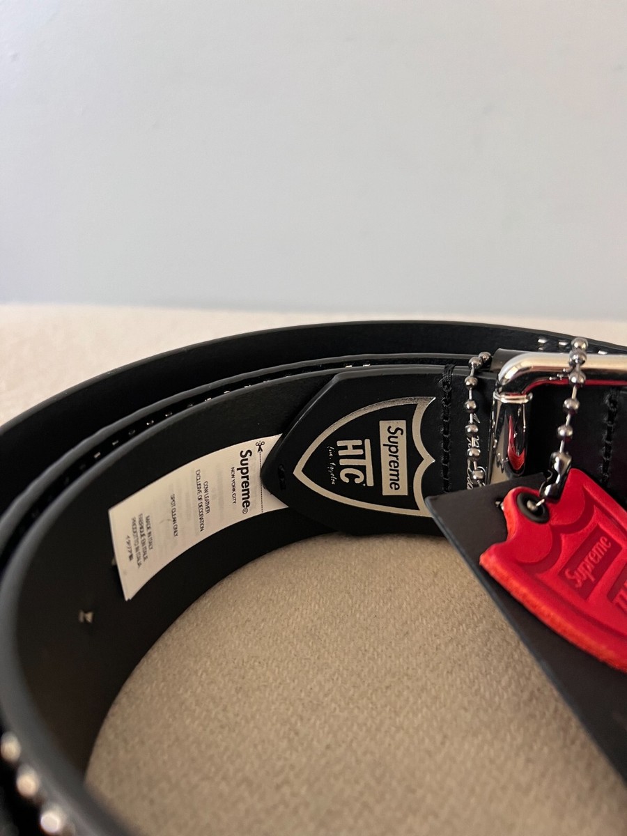 Supreme x Hollywood Trading Co Studded Belt - Black Leather Supreme x Hollywood Trading Co Studded Belt - Black Leather