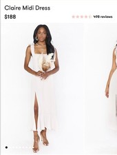 Show Me Your Mumu Claire Midi Dress Show Me The Ring Crisp Size Medium