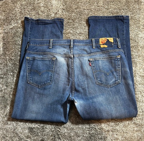 Levi's 569 lose entspannte Passform gerades Bein Distressed Stretch blau Jeans 42x32 - Bild 5 von 6