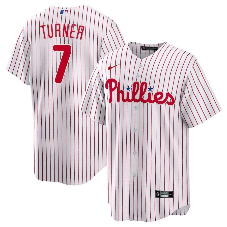 Philadelphia Phillies Trea Turner 7 Nike Men s White Official MLB Player Jersey