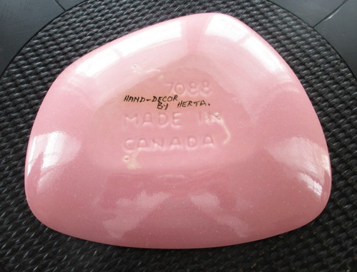 Herta Gerz Gertz Bowl Dish Dogwood Provincial Flower B.C. Ceramics MCM Canada - Picture 7 of 8