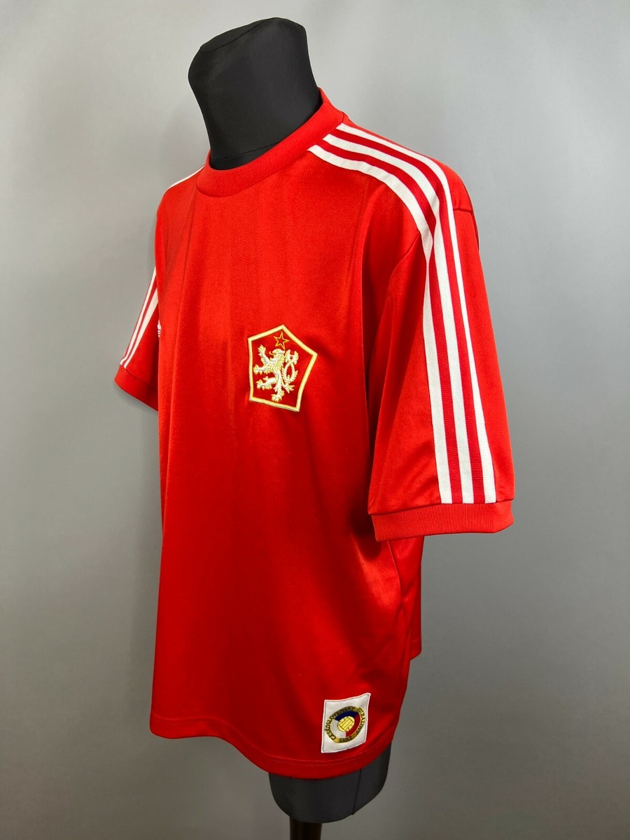 CZECHOSLOVAKIA 1982 HOME SHIRT #8 FOOTBALL SOCCER ADIDAS 566342