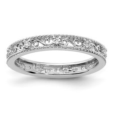 0.50Ct Round Lab Created White Topaz Eternity Band Ring in 14K White Gold Plated