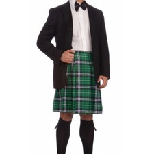 Green Kilt Plaid Tartan Scottish Irish Gentleman Adult Mens 67567
