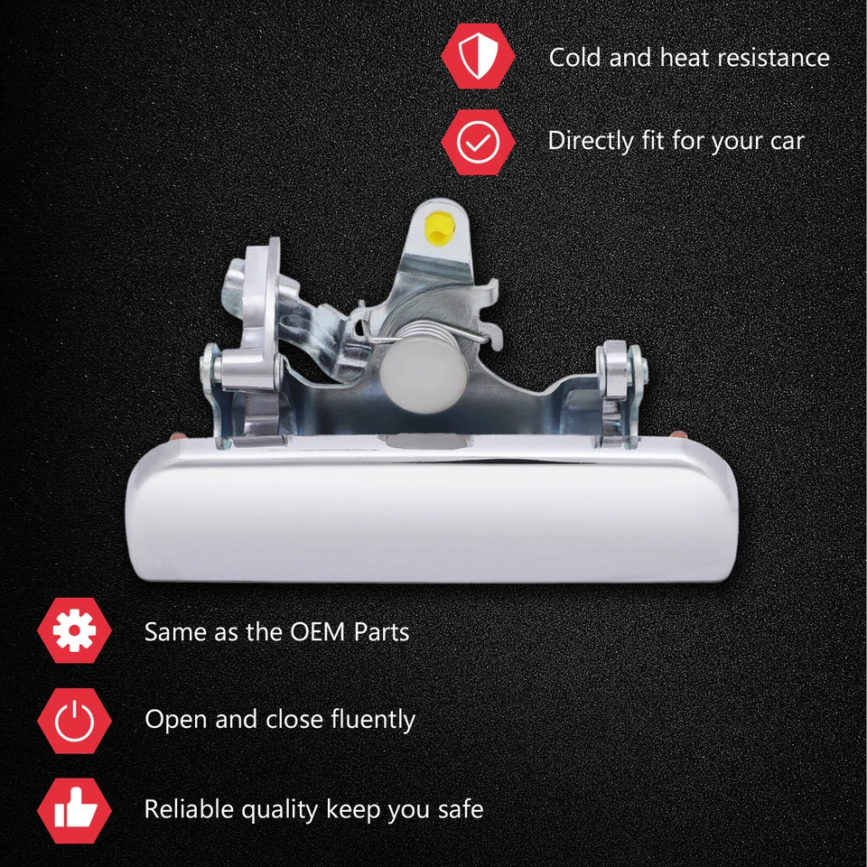 Manija de puerta trasera para Mazda B2200 B2600 1987-1993 B2000 1986-1987 exterior cromada Foto 2 de 4