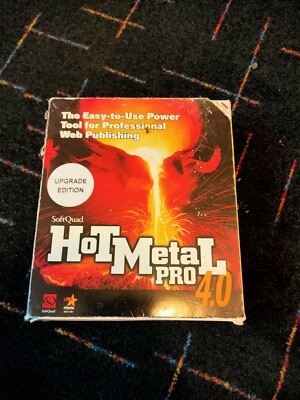 HOTMETAL PRO 4.0 WEBDESIGN EDITING PUBLISHING WINDOWS CD Retro Vintage Rare 