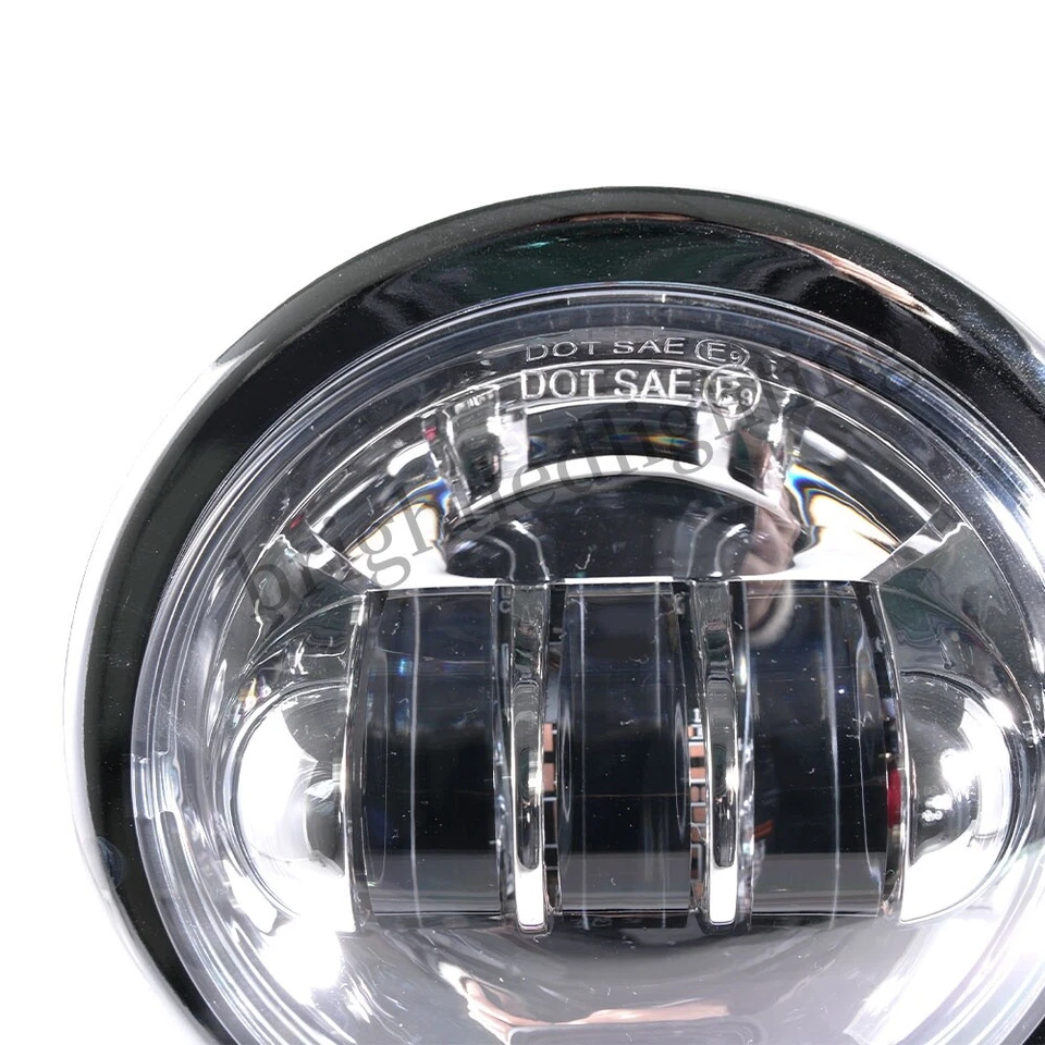 For Honda Chrome LED Driving Spot Fog Lights Lamps W/ Bracket Motorcycle - Image 3 of 4