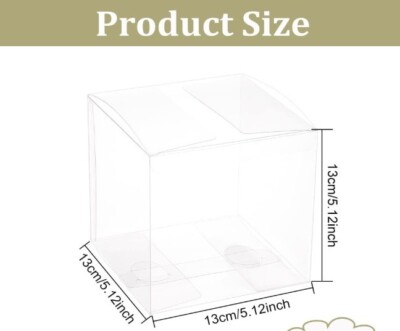 29 PCS Clear Boxes 5x5x5'' Square PVC Transparent Gift Boxes for any occasion