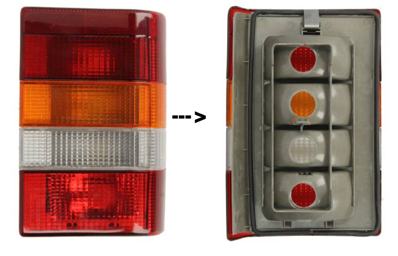Feu arrière droit pour Citroën C15 bloc optique durable haute visibilité 1984-2005