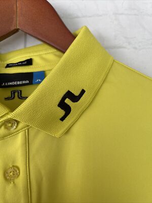 J.Lindeberg ゴルフシャツ イエロー 44 J Lindeberg M Tour Tech Regular Fit Tx Jersey Golf Polo - Yellow