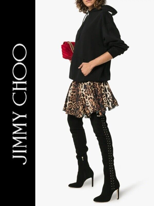 Jimmy Choo Marie black lace-up suede over-the-knee boots sz Jimmy Choo Marie black lace-up suede over-the-knee boots sz