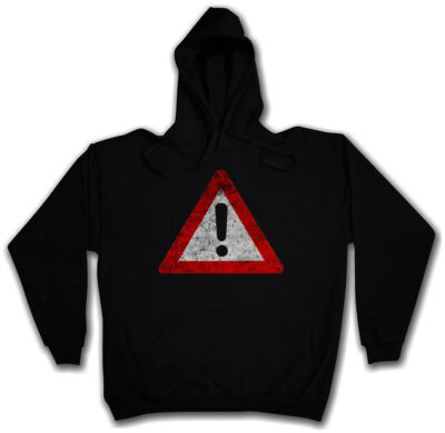 WARNING SIGN HOODIE Symbol Logo Caution Danger Biohazard Wanrschild Warnung