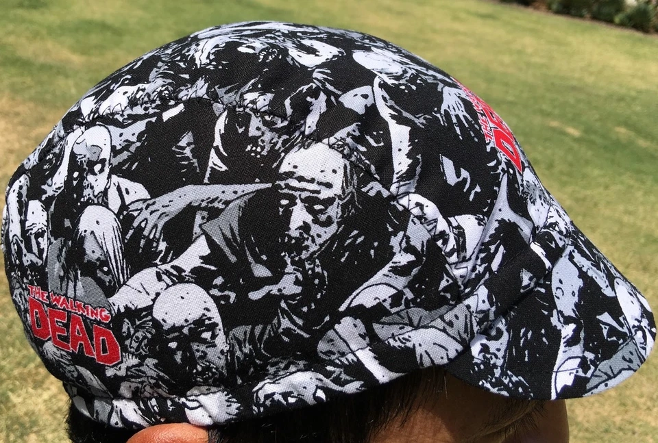 GORRA DE CICLISMO THE WAKING DEAD ESTAMPADO 100% ALGODÓN TALLA ÚNICA O CUALQUIER TALLA HECHA A MANO Foto 4 de 4