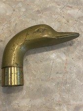 Vintage Brass Duck/Goose Head Threaded Handle/Grip for Walking Cane or Umbrella