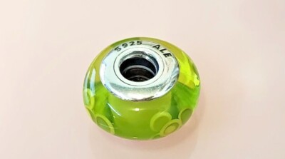 PANDORA | LIME FLOWERS FOR YOU MURANO CHARM ✪NEW✪ 790648 RARE