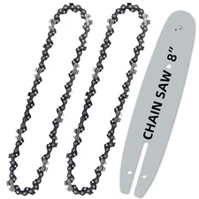 [3 Pack] 2 Pcs 8 Inch Pole Saw/Chainsaw Chains 3/8" LP Pitch .050'' Gauge 33 ...