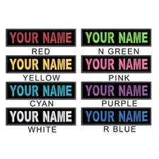 BEST SELLING 5X1.5 size Custom NAME TAG Embroidered "Iron on", FAST SHIPPING