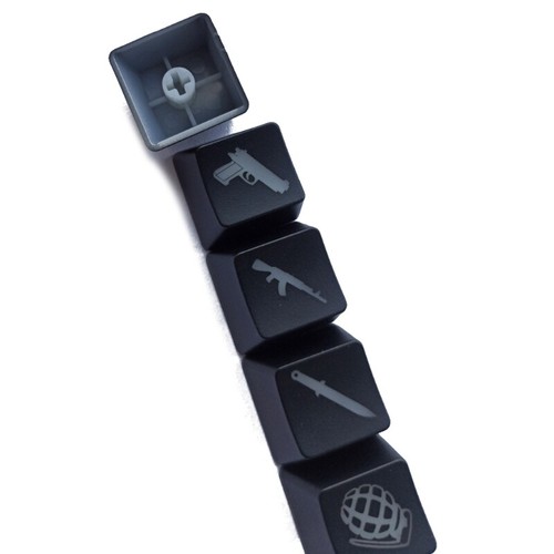 5Pcs OEM R4 Profile ABS Backlit Keycap Gaming Keycaps Key Button CS GO Keycap - Picture 4 of 10