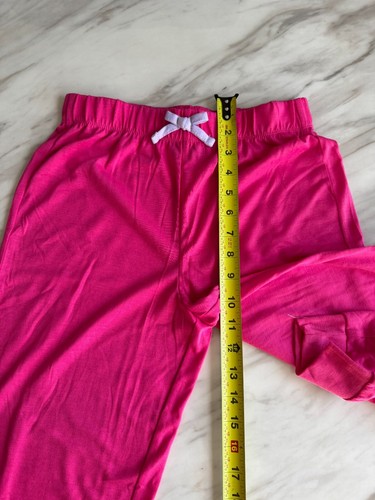 Eddie Bauer Girl 2-PIECE Pajama Pants Set Flame Resistant Rainbow PINK L 14/16 - Picture 8 of 22