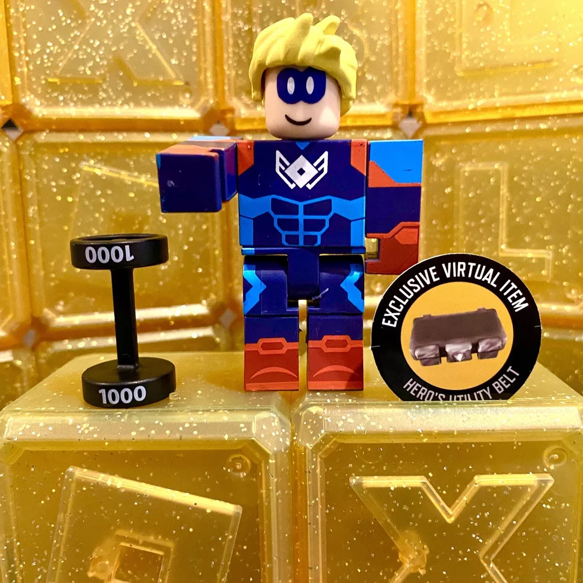 Roblox Celebrity 7 Heroes of Robloxia Blue Basher Cap w Hero Utility Belt  Code