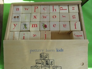 pottery barn alphabet blocks