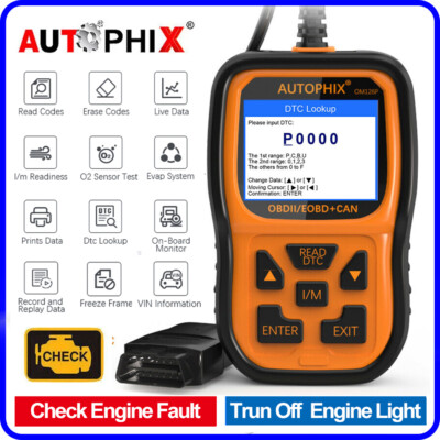 AUTOPHIX OM126P Vehicle Code Reader OBD2 Scanner Diagnostic Check Engine
