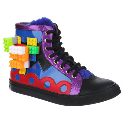 Bunte Kingdom Irregular Choice Schuhe Lego Bausteine Turnschuhe High Tops