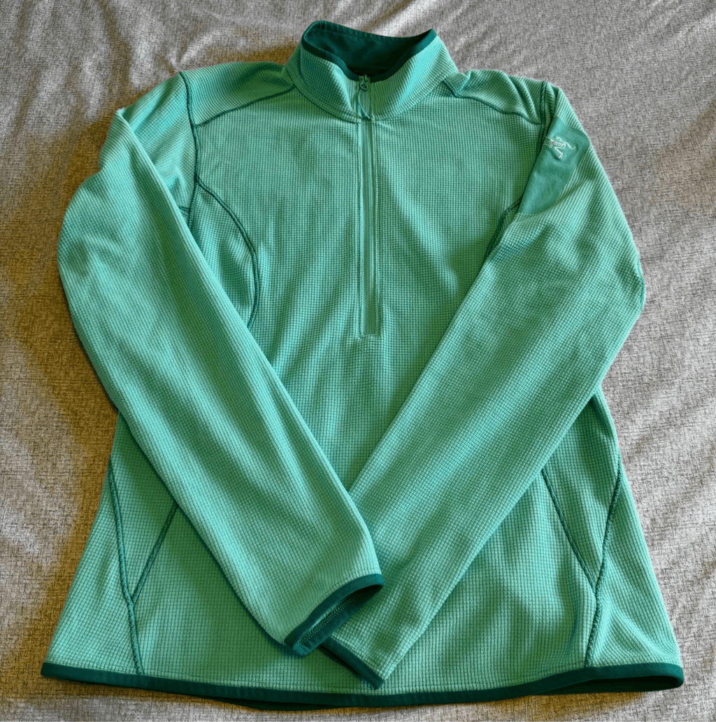 Arc'teryx Taglia XS Delta LT Giacca Tessuto Waffle Maglia Pile Donna Aqua
