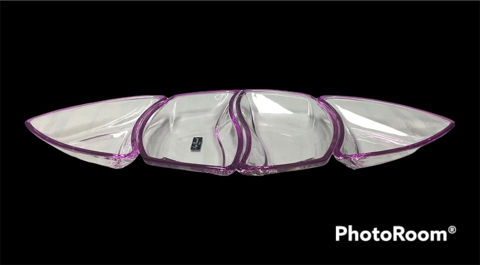 Juego de platos seccionales de cuatro piezas LUIGI BORMIOLI púrpura/amatista ITALIA Foto 2 de 4