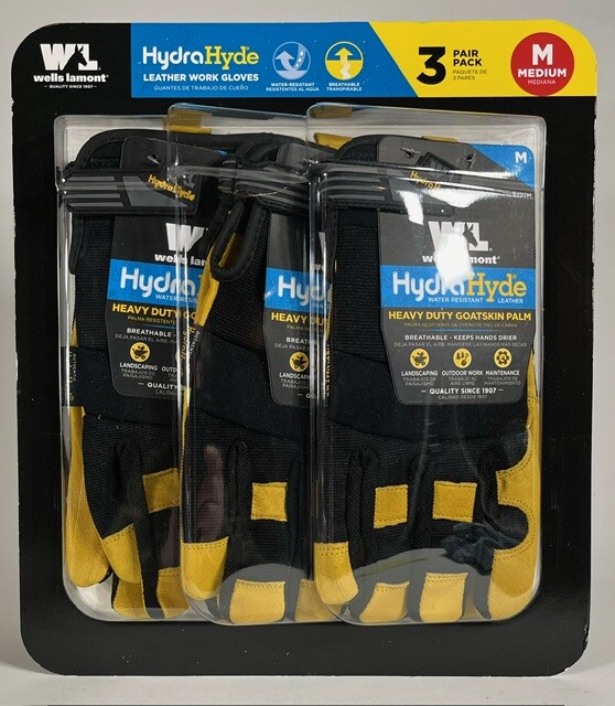 Wells Lamont Men's HydraHyde 3PACK Leather Gloves CHOOSE SIZE eBay