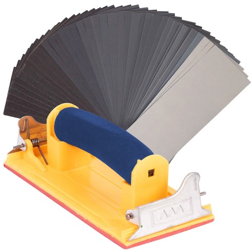 48PCS Sandpaper Assortment with Sanding Block 120 to 7000 Grit Wood