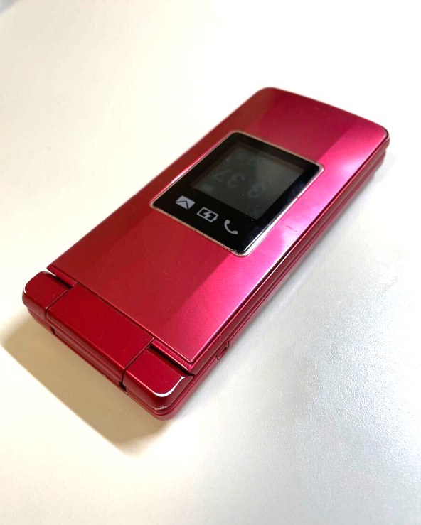 SHARP A207SH 折りたたみ式携帯電話 レッド B] SHARP AQUOS A207SH Easy Mobile Phone 11 Unlocked Android Flip