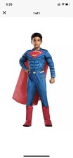 Deluxe DC JUSTICE LEAGUE SUPERMAN Halloween - Cosplay Costume CHILD M 8-10 NIP