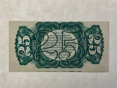 ~FR 1294 25 TWENTY FIVE CENTS THIRD ISSUE - FESSENDEN - FRACTIONAL CURRENCY UNC - Picture 2 of 2