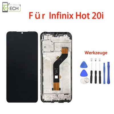 Für Infinix Hot 20i X665E LCD Display mit Rahmen Touchscreen Bildschirm