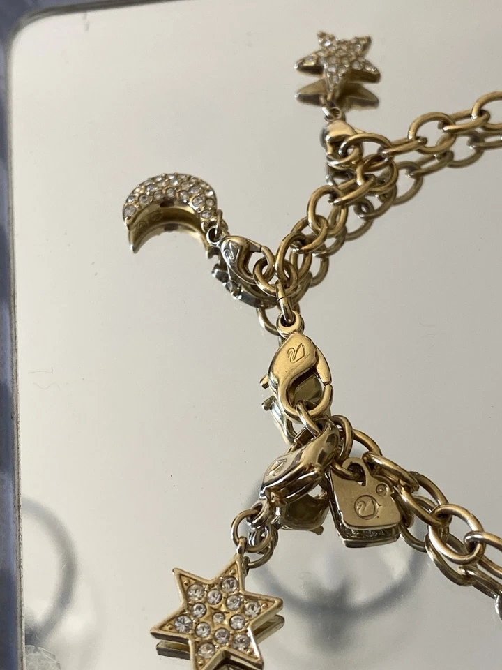Rare Swarovski Charm Bracelet Gold Plated - Image 3 of 4