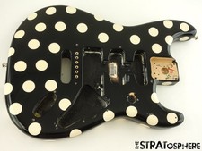 Fender Buddy Guy Stratocaster Strat BODY Guitar Parts Black Polka Dot.