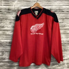 Detroit Red Wings Jersey Youth Large 16-18 Red NHL Hockey Mighty Mac Sports