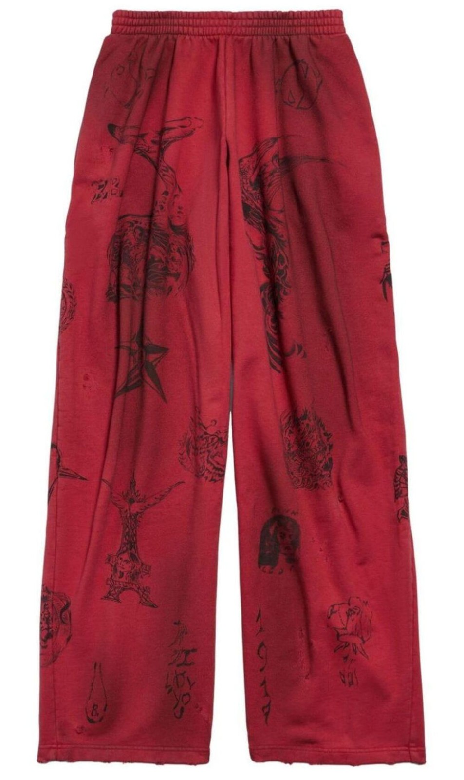 Balenciaga Red Tattoo Sweatpants - Lightly Worn