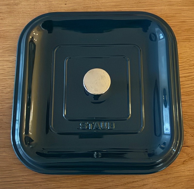 STAUB Ceramic Square Baking Dish LID ONLY – La Mer Blue/Teal
