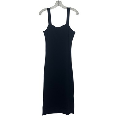 The Drop Amelia Midi Tank Dress Medium Black Cotton Blend New Summer
