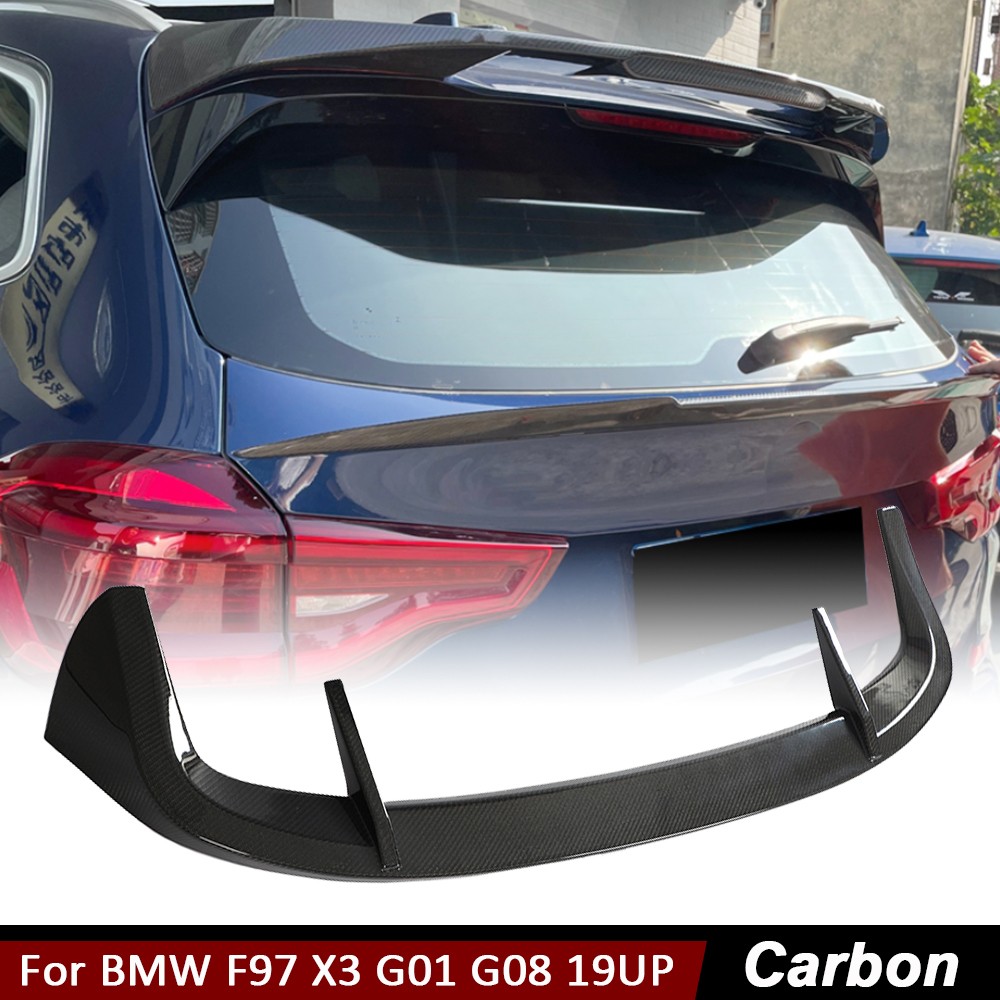 For BMW F97 X3 G01 G08 M Sport 2018-23 Real Carbon Fiber Rear Roof Spoiler Wing