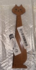 Cute Cartoon Cat Wood Ruler for Learning and Stationery 15 Cm NO INCHES MARKED
