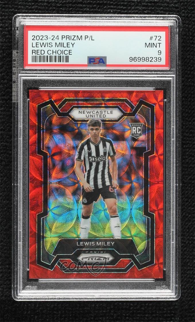 2023 Panini Prizm Premier League Choice Red 5/30 Lewis Miley #72 PSA 9 MINT 10w9