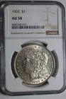 1903 Morgan Silver Dollar AU58 NGC #012