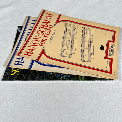 Hanon-Schaum Piano Books 1 & 2, Scales Chords Arpeggios James Bastien Lot of 3