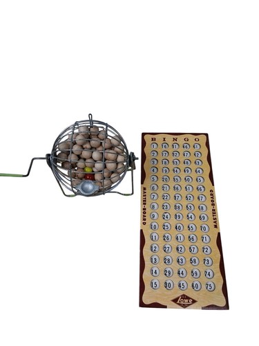 Vintage E.S. Lowe Bingo Spin Ball And Board Parts