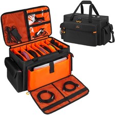 Large DJ Cable  Equipment Bag, featuring a 16" Laptop Compartment, 7 Adjusta...