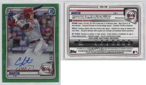 2020 Bowman Draft Chrome Picks Green Refractor /99 Casey Martin #CDA-CM Auto